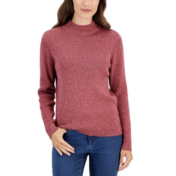 Karen Scott Women's Ribbed‎ Mock-Neck Sweater Size Small - Picture 1 of 7